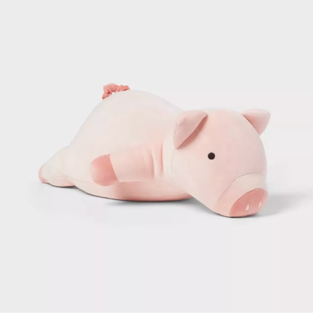 Rare! Target Pink Pig Weighted Pillowfort Plush